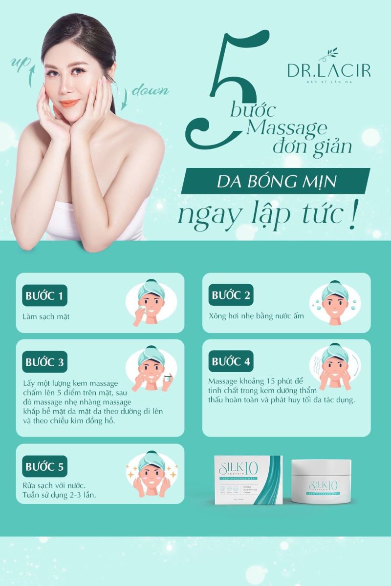 Kem massage mặt - Silk protein 10