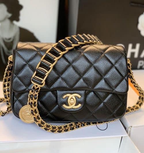 Túi xách Chanel 19 Flap Bag siêu cấp da bê màu đen size 26 cm  1160  Túi  xách cao cấp những mẫu túi siêu cấp like authentic cực đẹp